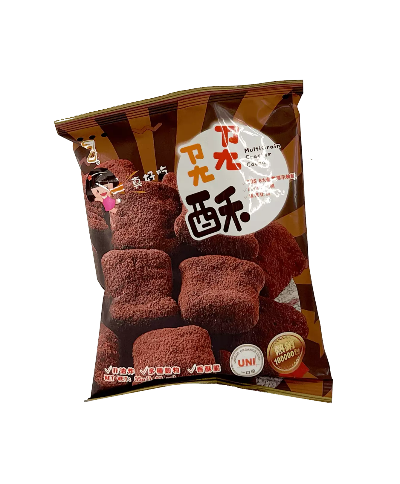 Multi Grain Cracker Kakaosmak 35g Yi Kou Tian Taiwan