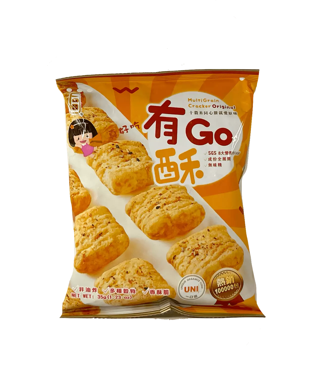 Multi Grain Cracker Original 35g Yi Kou Tian Taiwan