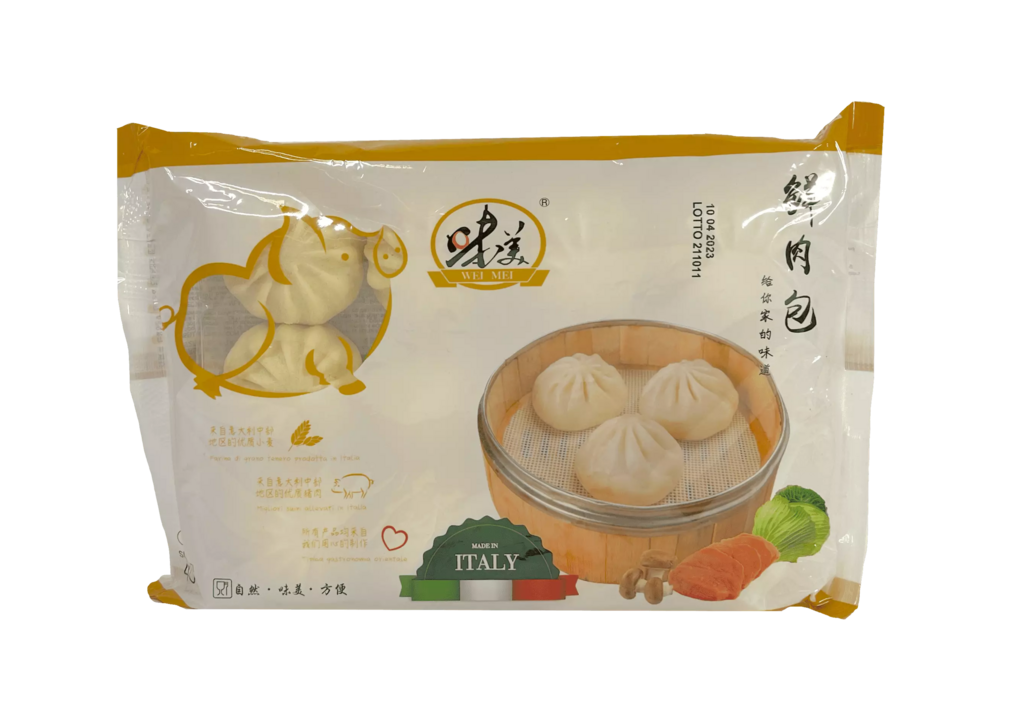 Ångade Bao Med Fläskfärs/Grönsaker Små Fryst 400g Xiang Rou Bar Wei Mei