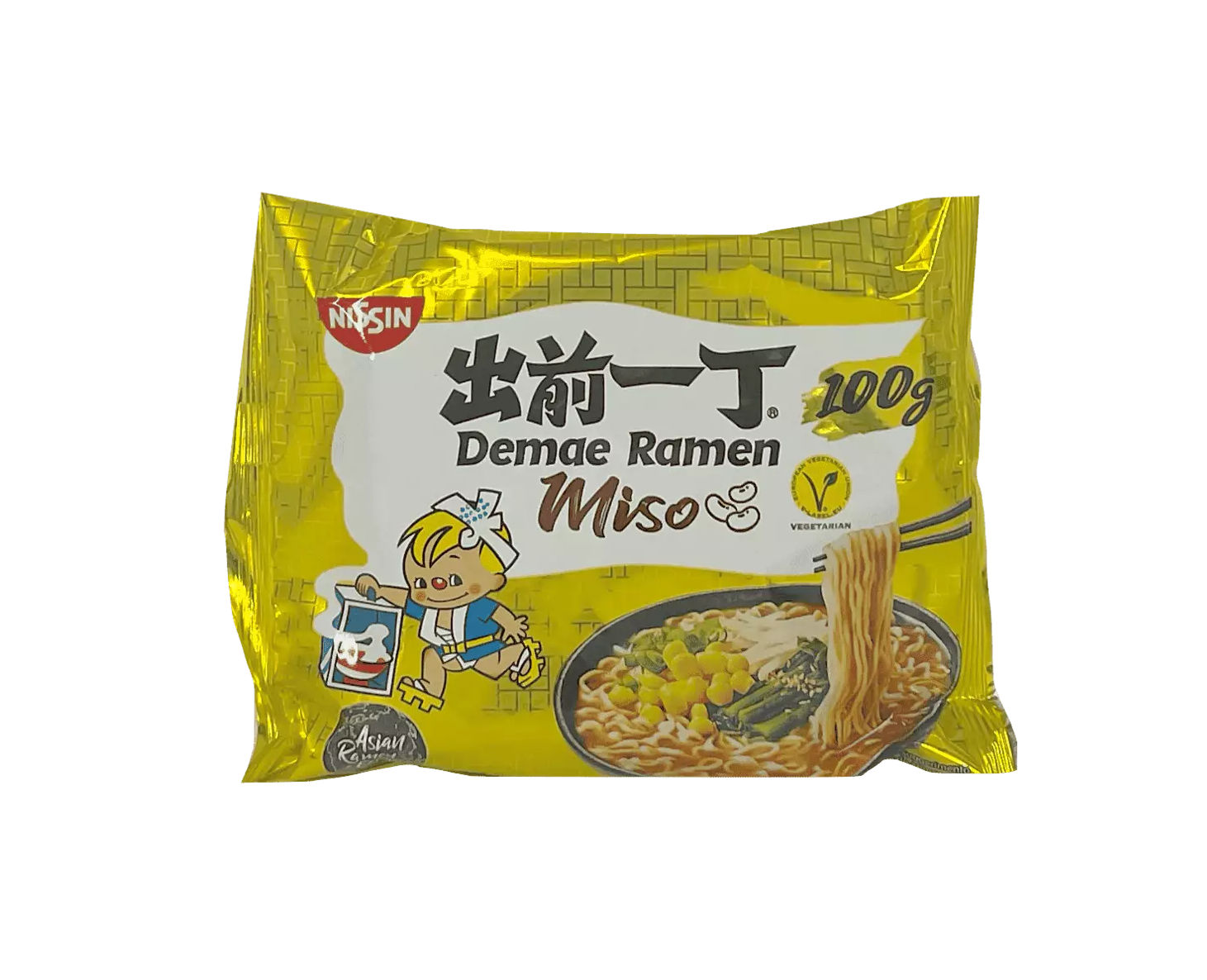  Snabbnudlar Ramen Miso Smak 100g Nissin Hong Kong