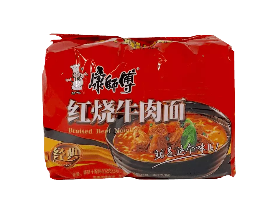 Instant Noodles Red Braised Beef 102gx5/Pack KSF China