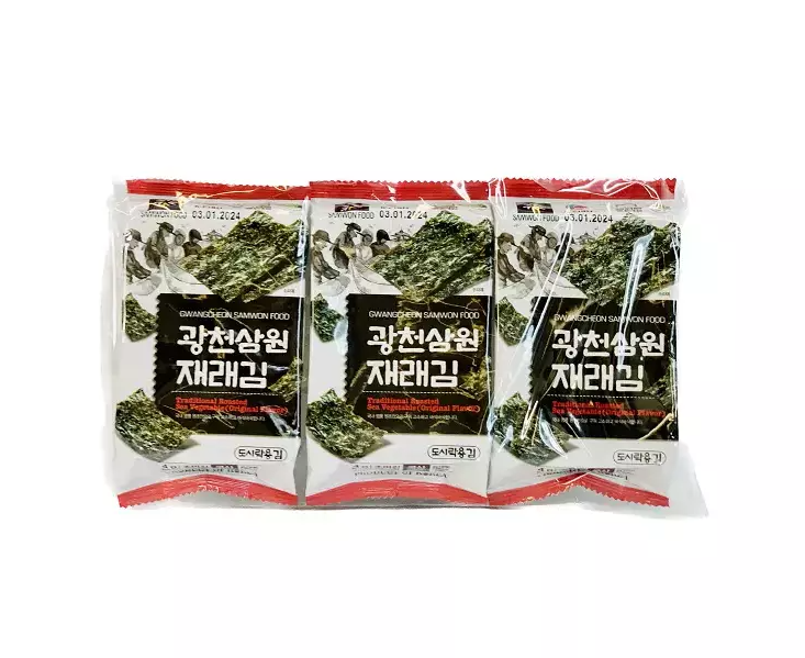 Crispy Seagrass Roasted With Original Taste (4gx3pcs) NH Korean