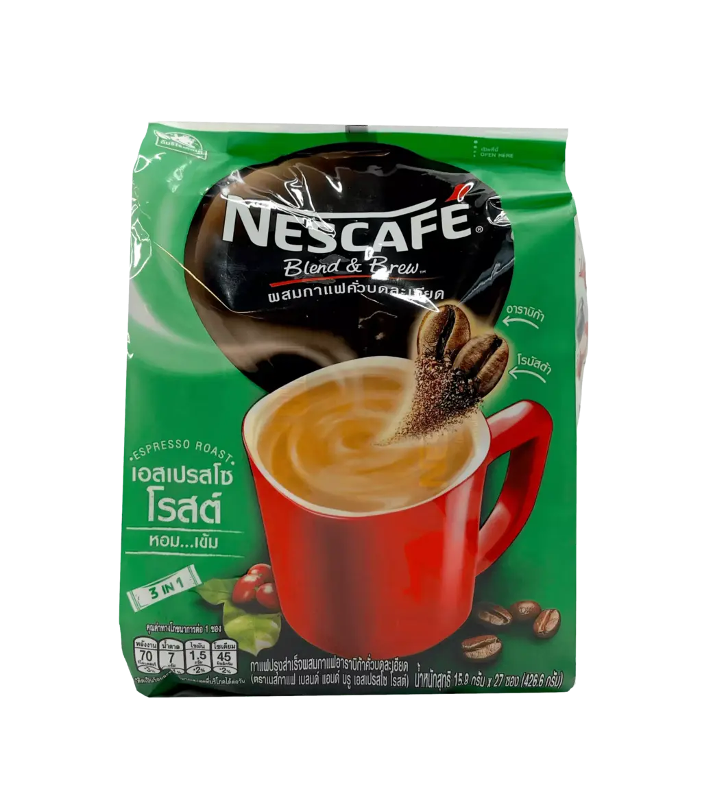 Snabbkaffe 3 In 1 Espresso Grön 15,8gx27st/påse Nescafé Thailand