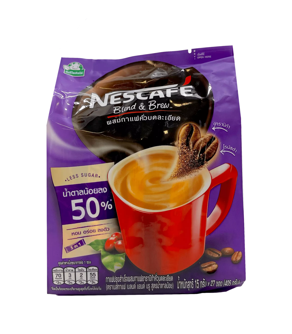 Instant coffee 3 In 1 Light Sugar 27gx15pcs Nescafé Thailand
