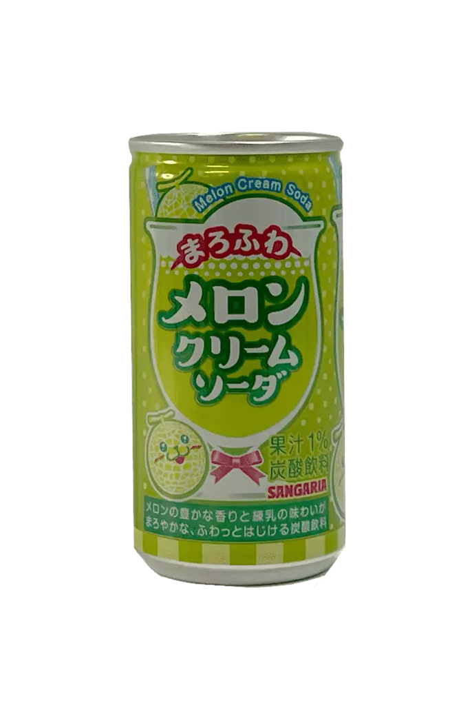 Bäst Före: 2023.04.30 Melon Cream Soda 190ml Sangaria Japan