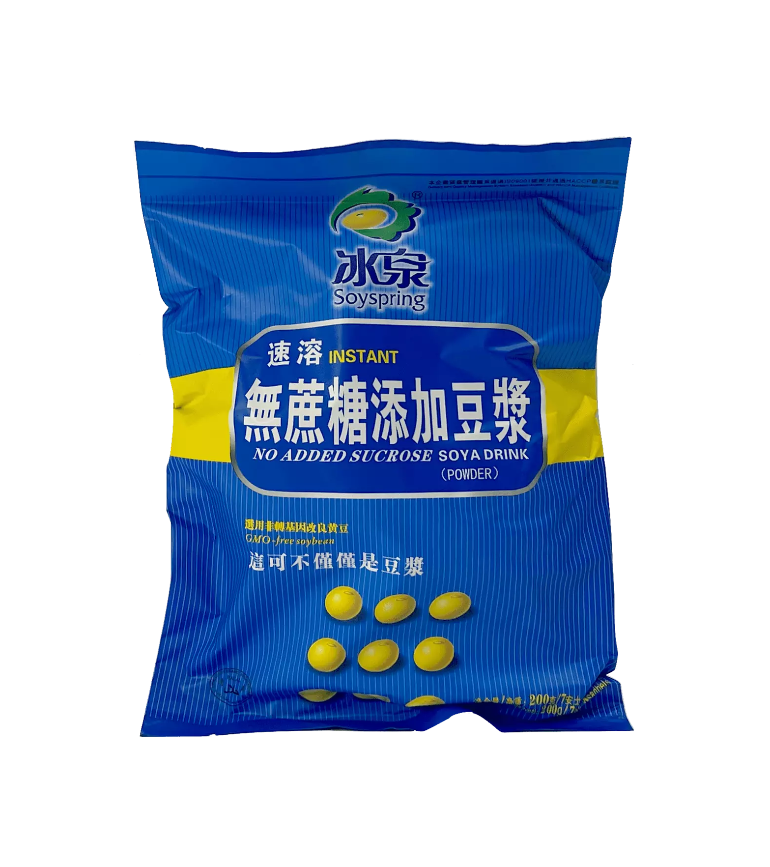 Instant Soy Drink Powder Sugar Free 200g Bing Quan China