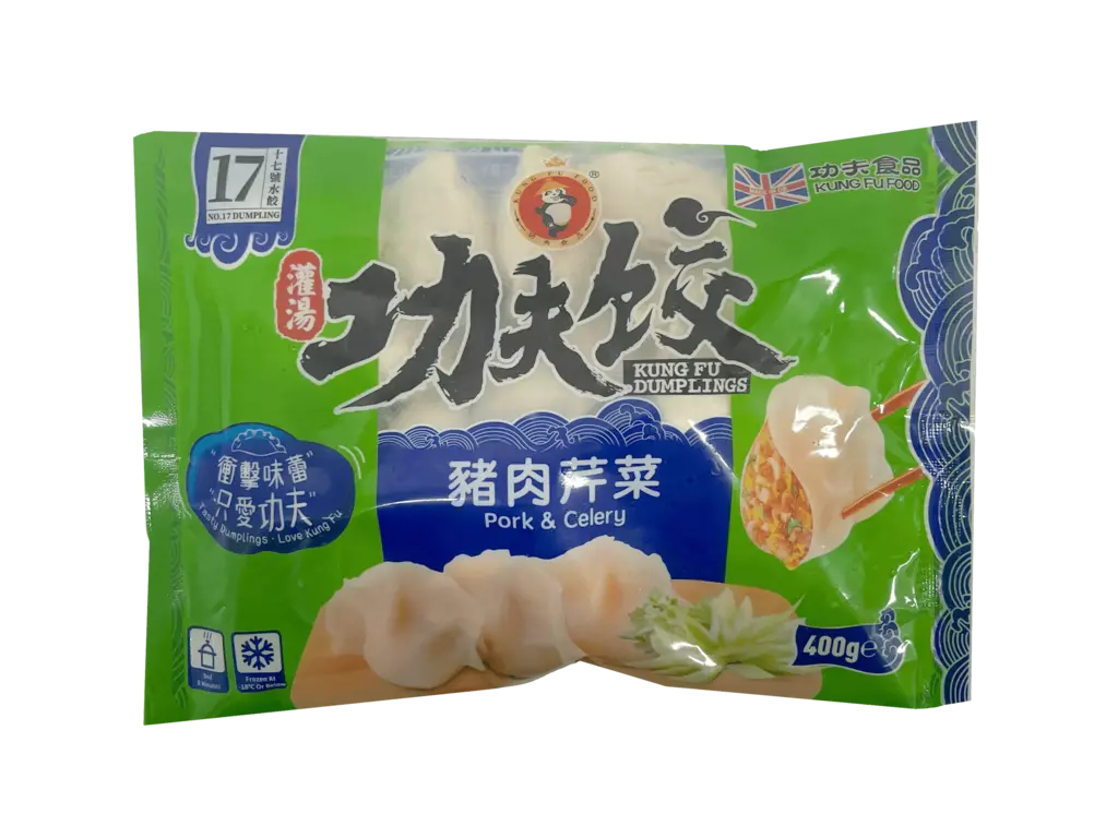 Dumpling Pork/Celery Frozen 400g Kung Fu UK
