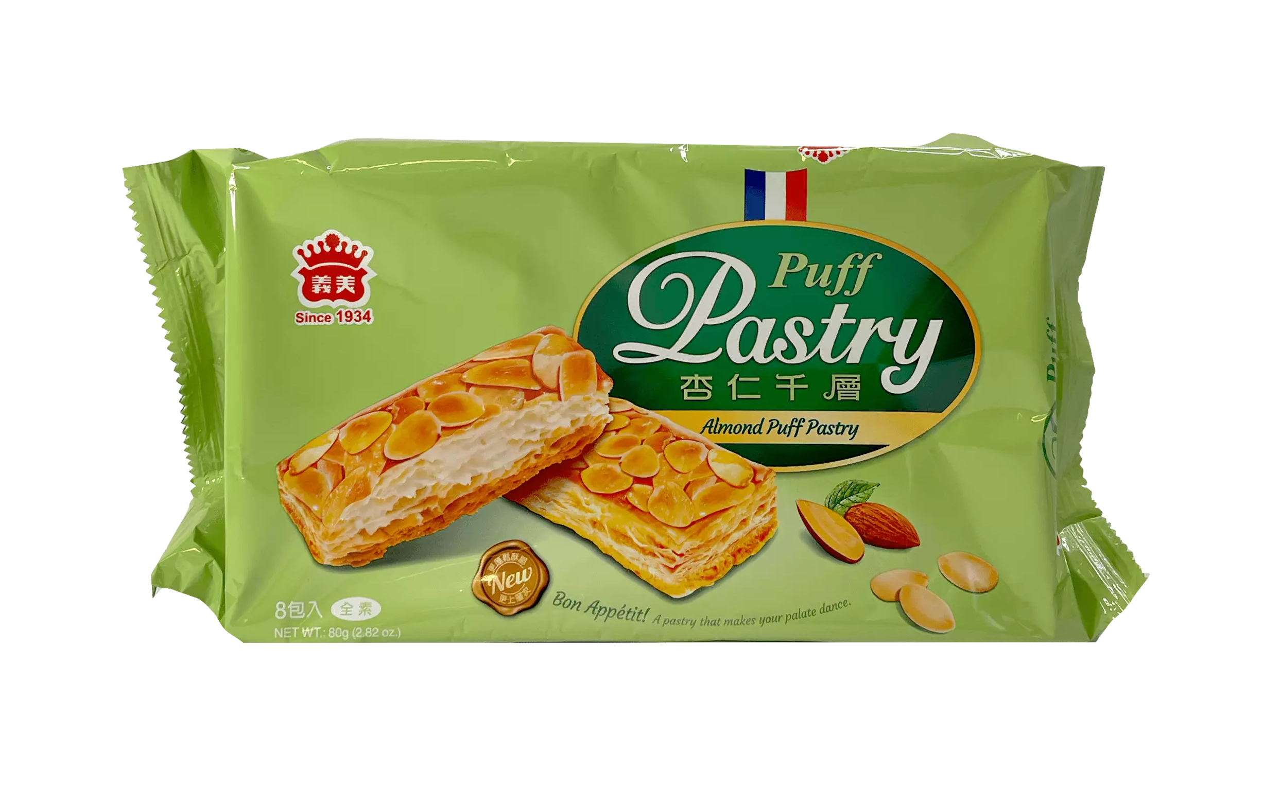 Puff Pastries With Almond Flavour 80g I Mei Taiwan