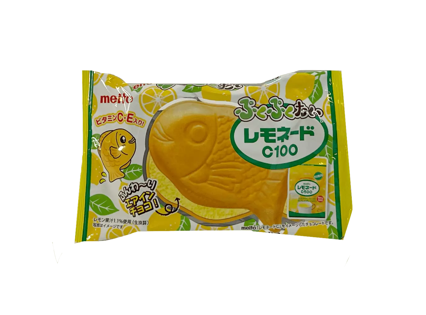 福雕鱼烧 Pukupuku Tai Monaka C100 柠檬风味 16.5g/小包 Meito 日本