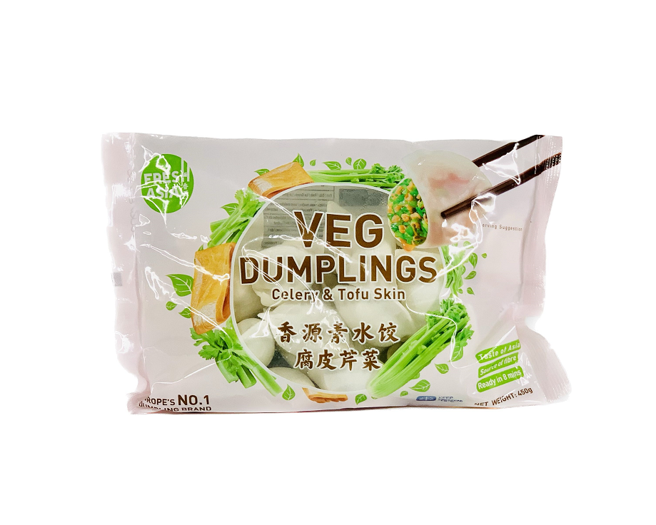 Dumpling Med Bean Curd/Selleri Fyllning Fryst 450g Freshasia Kina