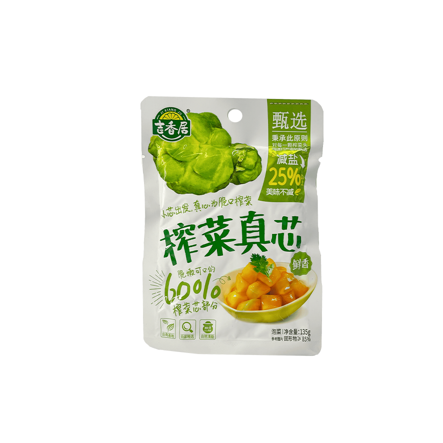  Diced Mustard Root Core (Original) 135g JIXIANGJU China