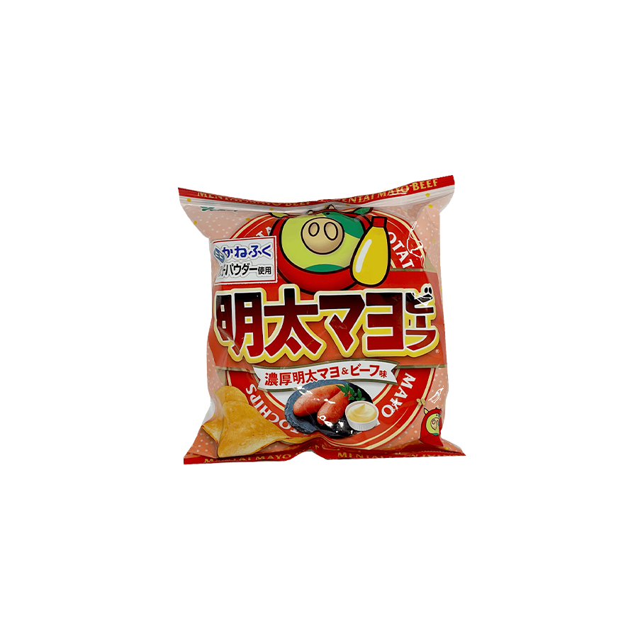Bäst Före:2022.11.30 Potato Chip Mentai Mayo Beef  Smak50g Yamayoshi Japan