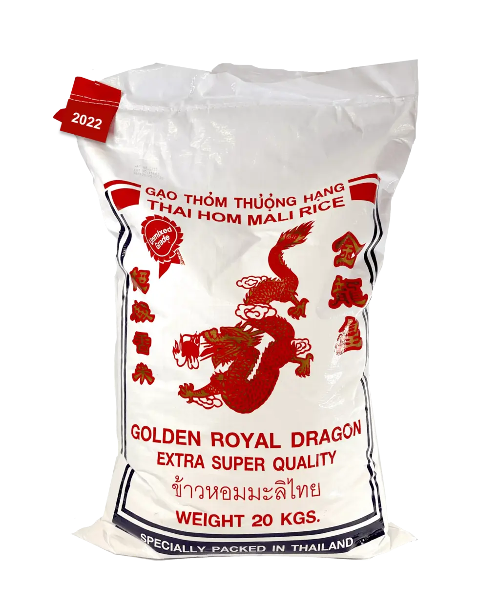 Jasmine Rice 20kg Golden Dragon Thailand