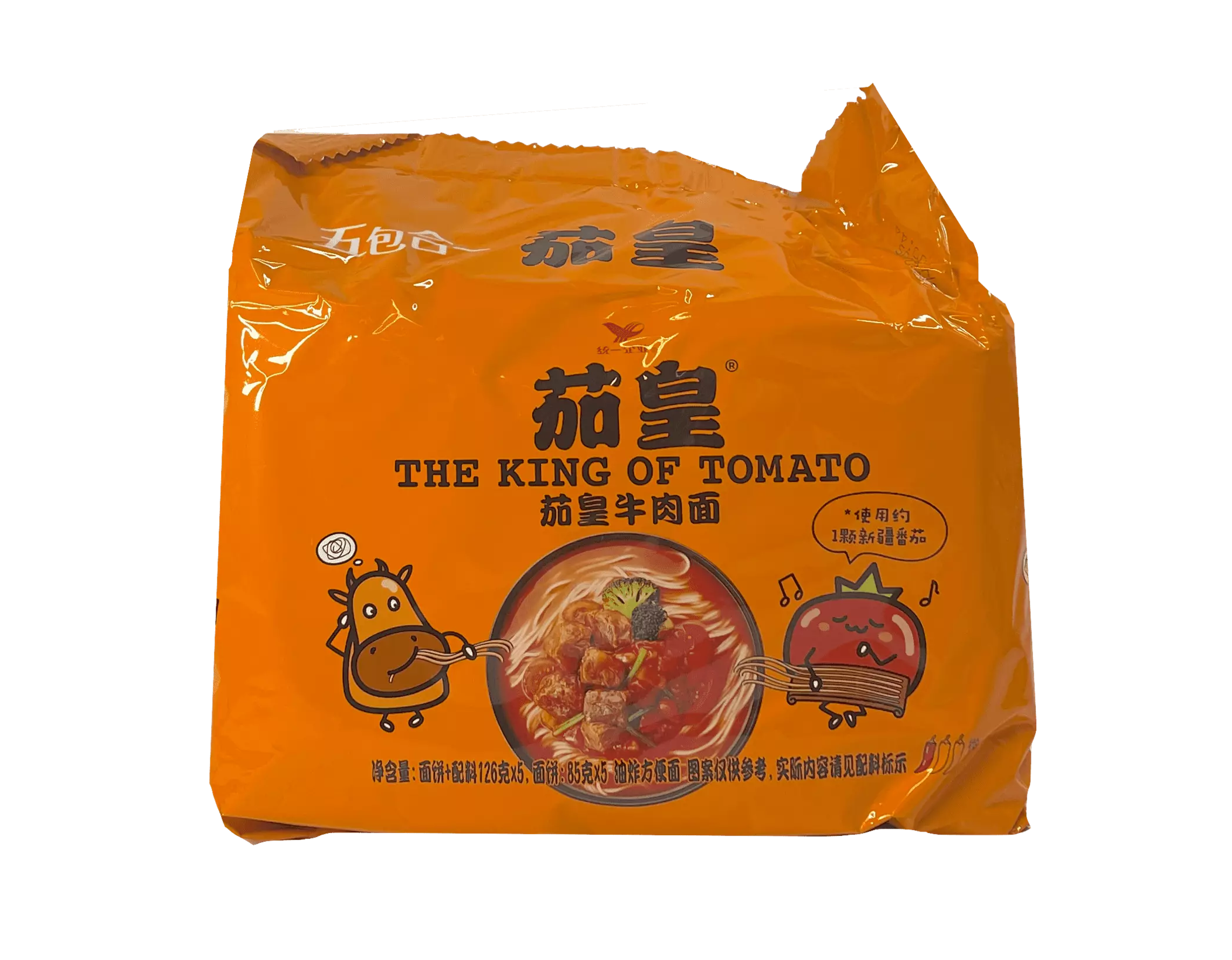 Snabbnudlar Tomat Beef Smak 126gx5st/påse Tang Da Ren Kina