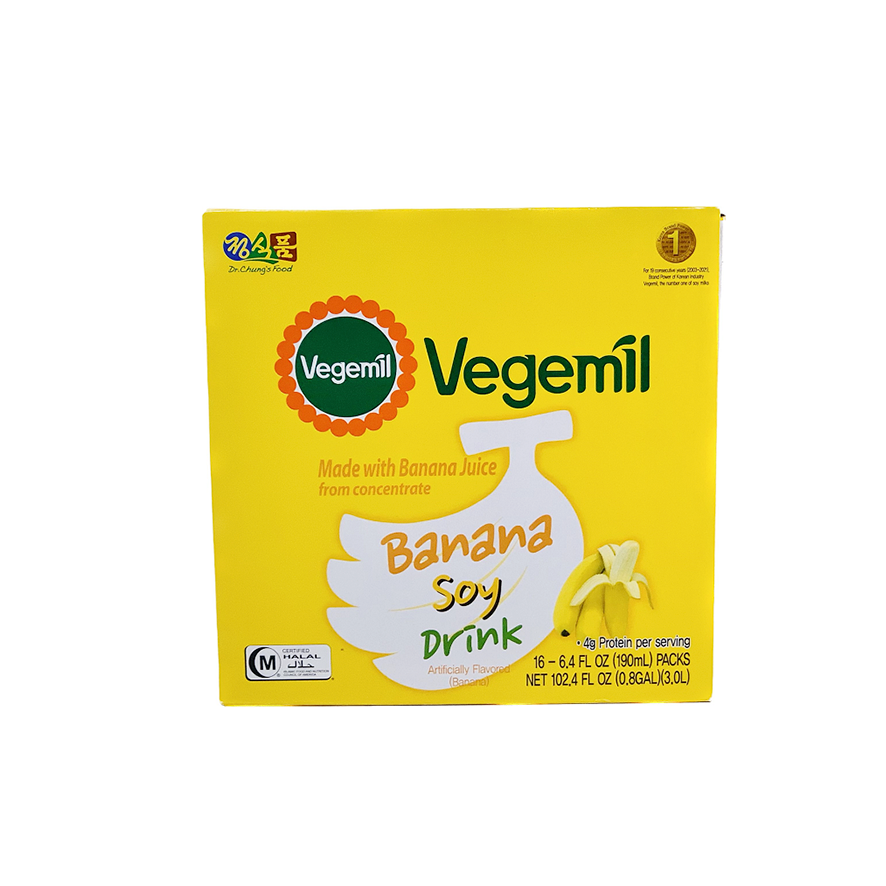 Soy Milk With Banana Flavor 190mlx16pcs/Pack Vegemil Korea