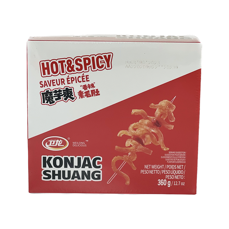 Konjac Snacks Hot/Spicy 360g  Wei Long Kina