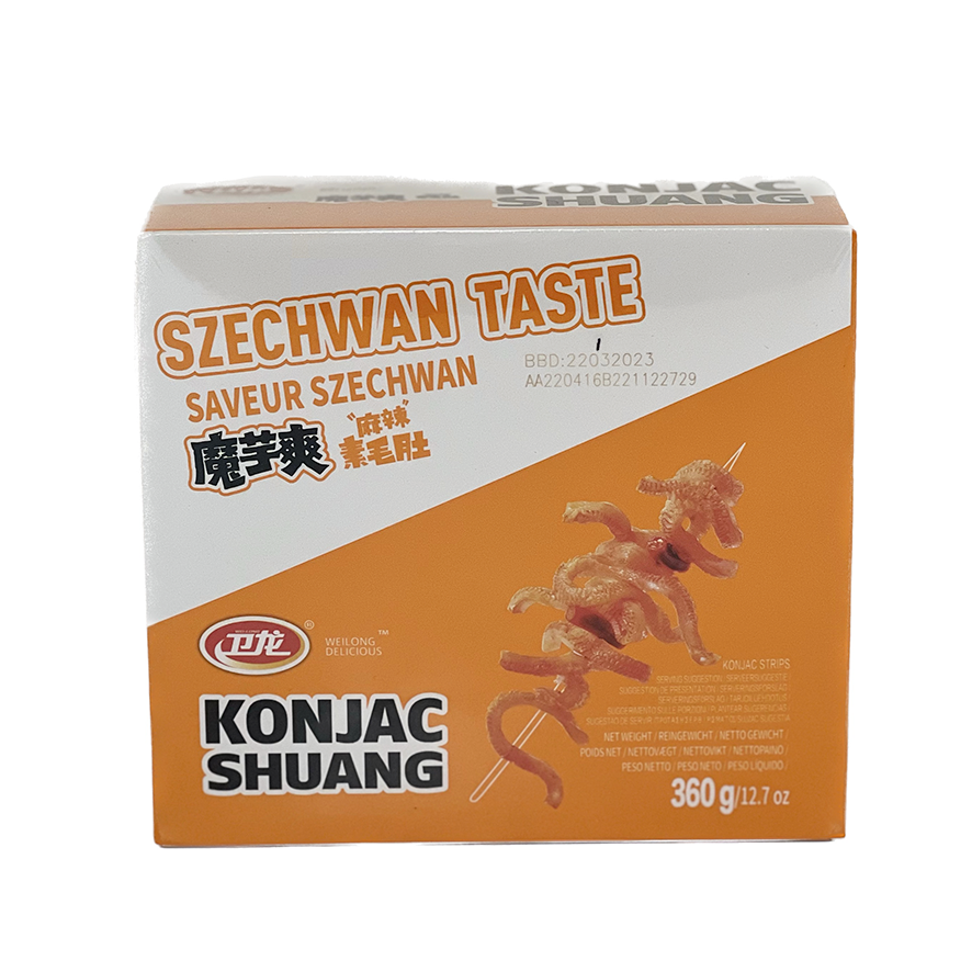 Konjac Snacks Sichuan Strong Flavor 360g MYS Wei Long China