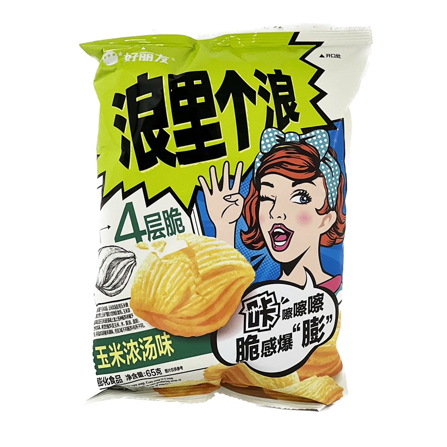 Potato Chips With Corn Soup Flavor 65g Hao Lin You China