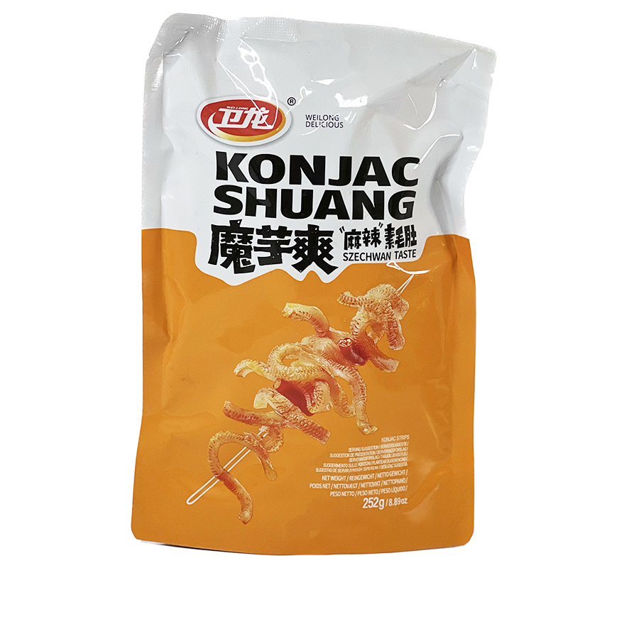 Konjac Snacks Szechuan Spicy 252g Wei Long Kina