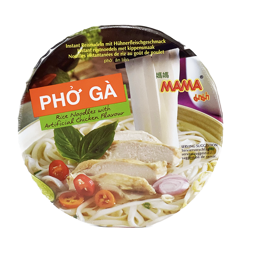 Instant Rice Noodles Bowl Chicken Taste Pho Ga 65g Mama Thailand