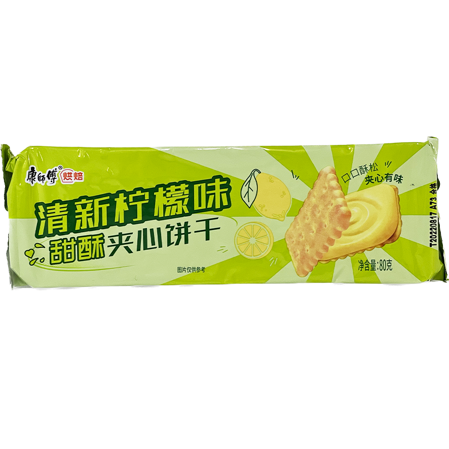 夹心饼干 清新柠檬味 80g 康师傅 中国