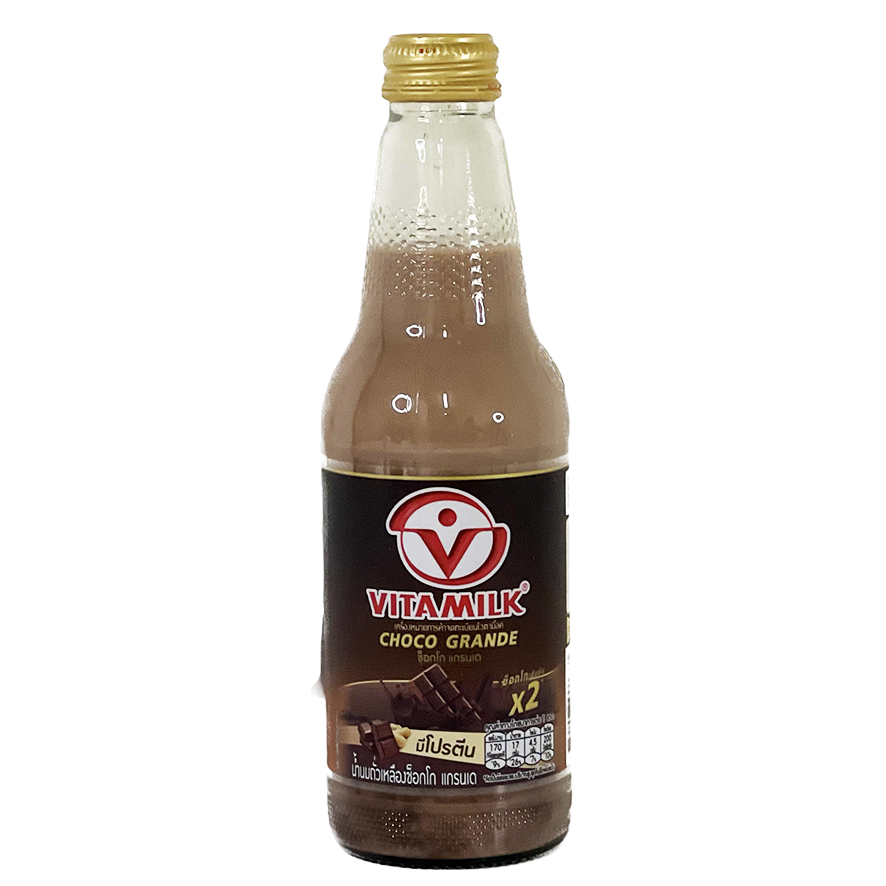 Bäst Före:2023.03.22 Sojadryck Med Double Choklad Smak i Glas 300ml Vitamilk Thailand