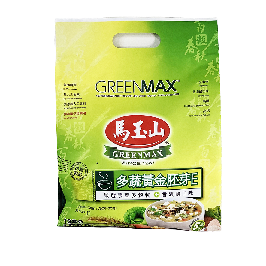 Snabb Spannmål Golden Germ Vegetables Vegan 35gx12 påse/för Greenmax Taiwan