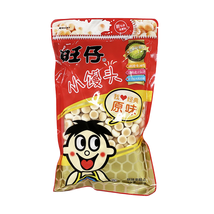 Snacks / Little Man-Tou Pastry Med Honung Smak 210g Want Want Taiwan
