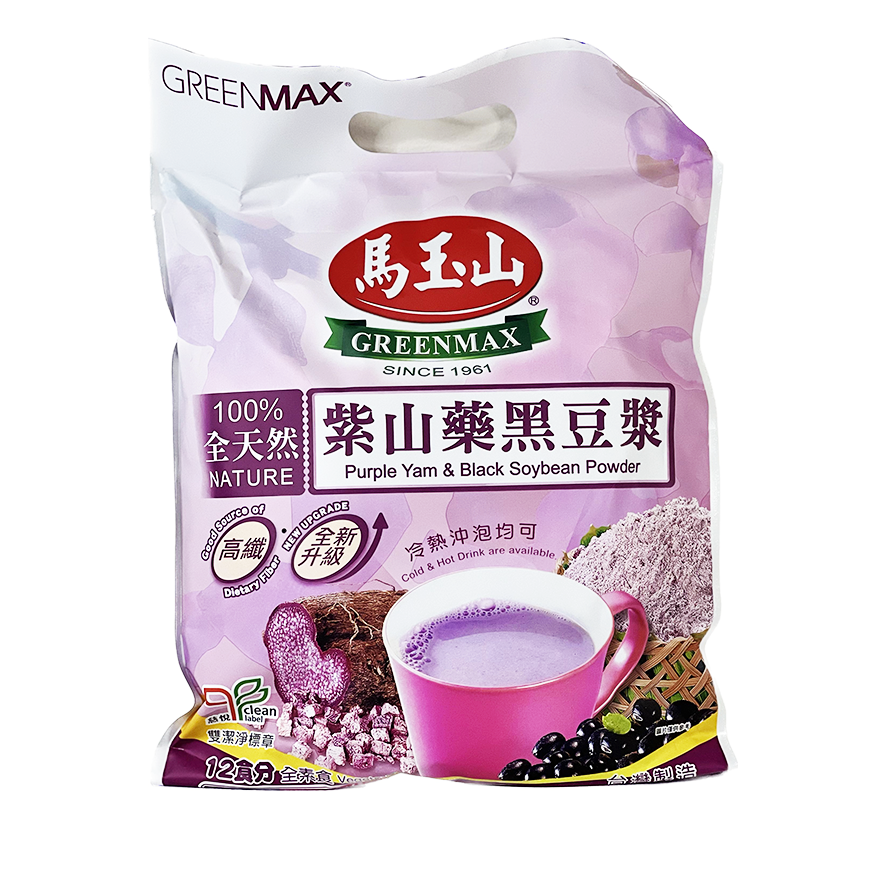 Yam/Black Beans Cereal Mix Vegan 30gx12 bag/pack Greenmax Taiwan