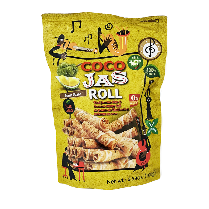Krispig Rulle Med Durian Smak 100g - Coco Jas Thailand