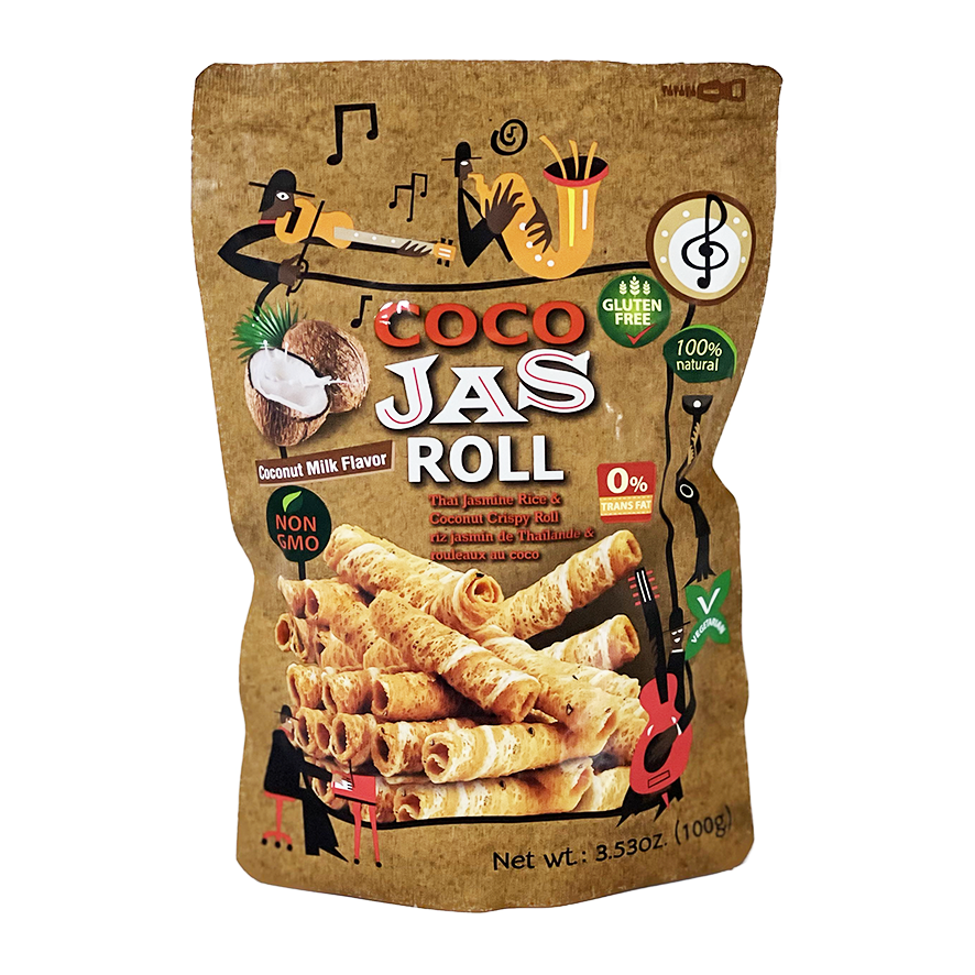 Kokosrulle Krispig kokosmjölk smak 100g - Coco Jas Thailand