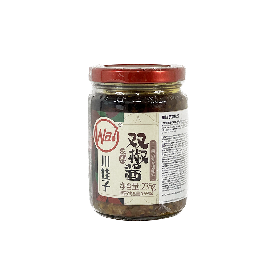 Chilisås 230g Dubbel pepparsås Chuan Wa Zi Kina