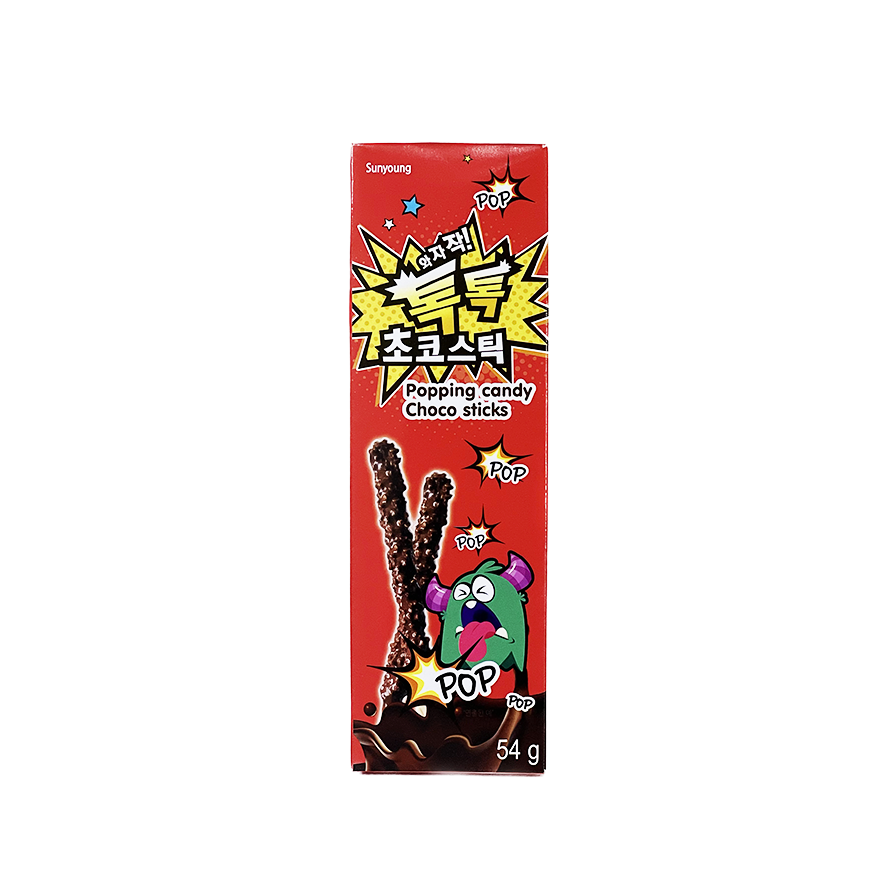 Popping Big Choco Sticks 54g Sunyoung Korea