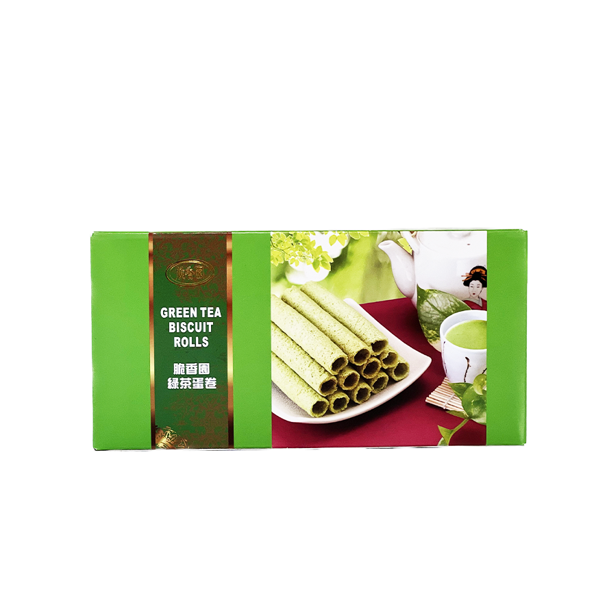 Green Tea Biscuit Roll 124g Crispy Fragrance Garden