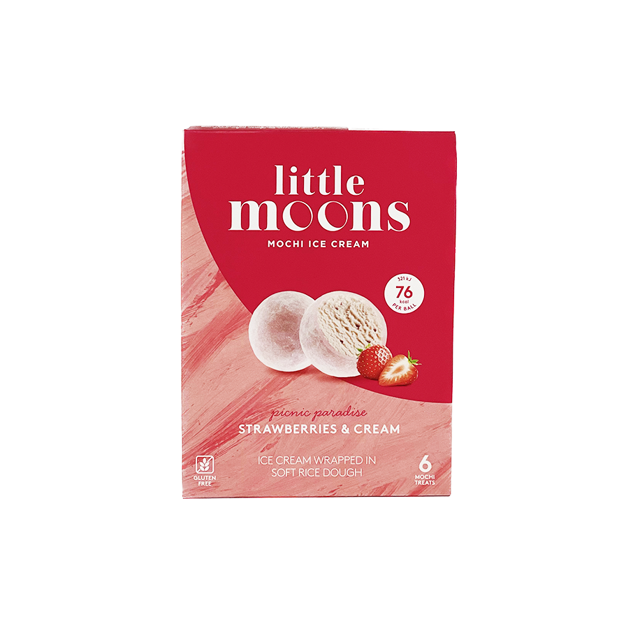 Mochi Ice Cream Chesse/Strawberry Flavour Frozen 192g Little Moons Great Britain