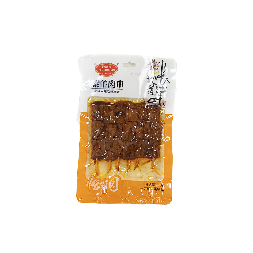 Snacks Marinerade Tofu Vegansk Lamm 90g Yi Guan Yuan Kina