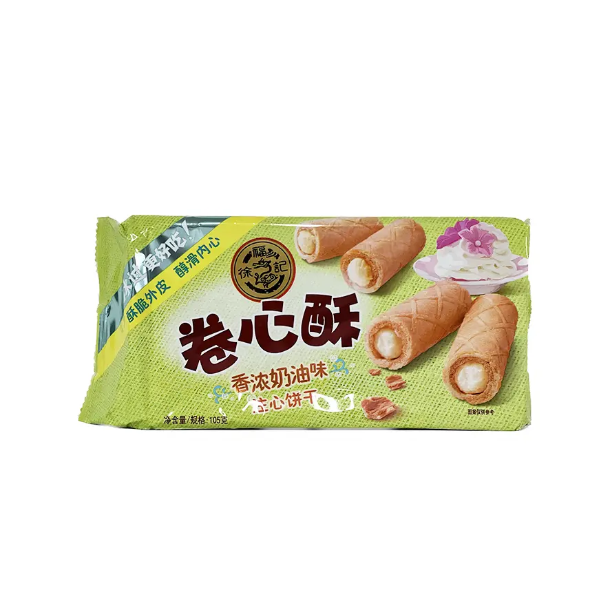 Wafer Rolls With Cream Filling 105g Xu Fu Ji Kina