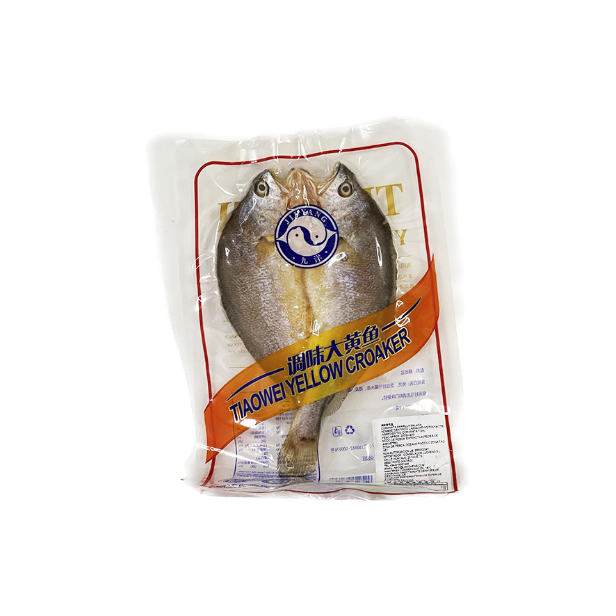 Fisk Yellow Croaker Salt Split Fryst 200g Jiu Yar Kina