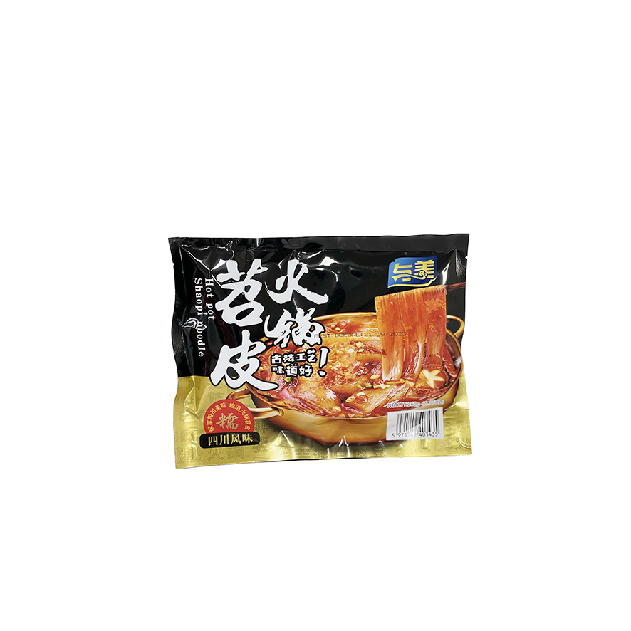 Hot Pot Wide Noodle Shaopi 260g Yumei Kina