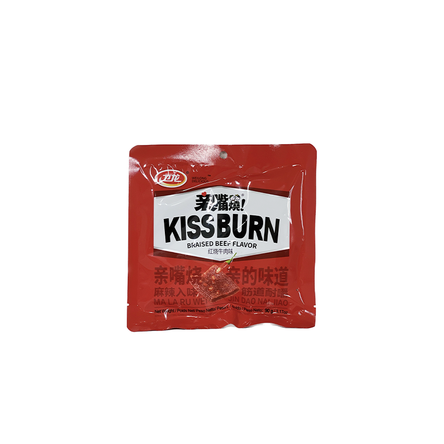 Kiss Burn Bräserad Biff Smak 90g Wei Long Kina