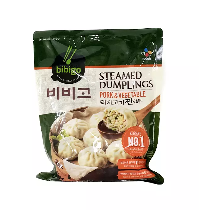 Ångande Bao Med Fläsk/Grönsaker Fryst 560g Bibigo Korea