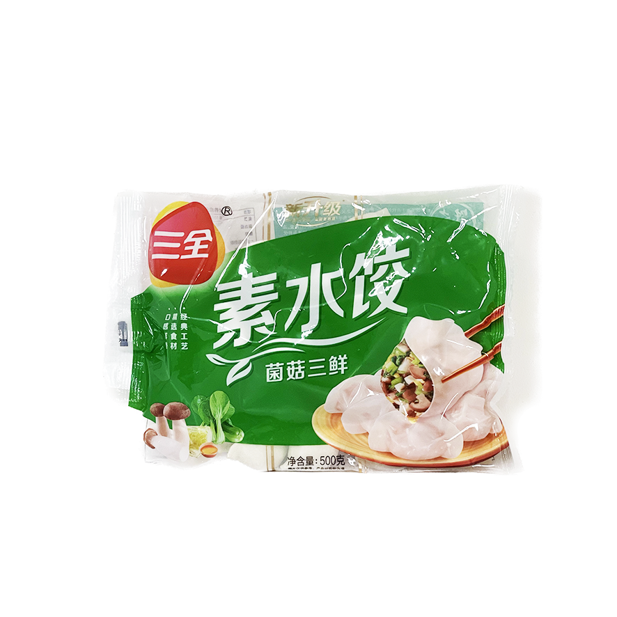 Dumpling With Chives / Mushrooms Filling Frozen 500g San Quan China
