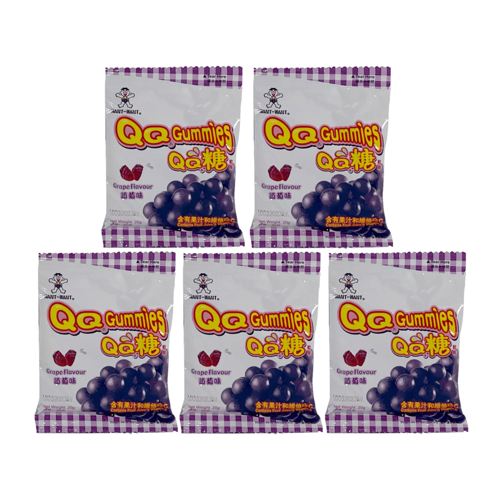 QQ Gummies Grape Flavor 5x25g/bag Want Want China