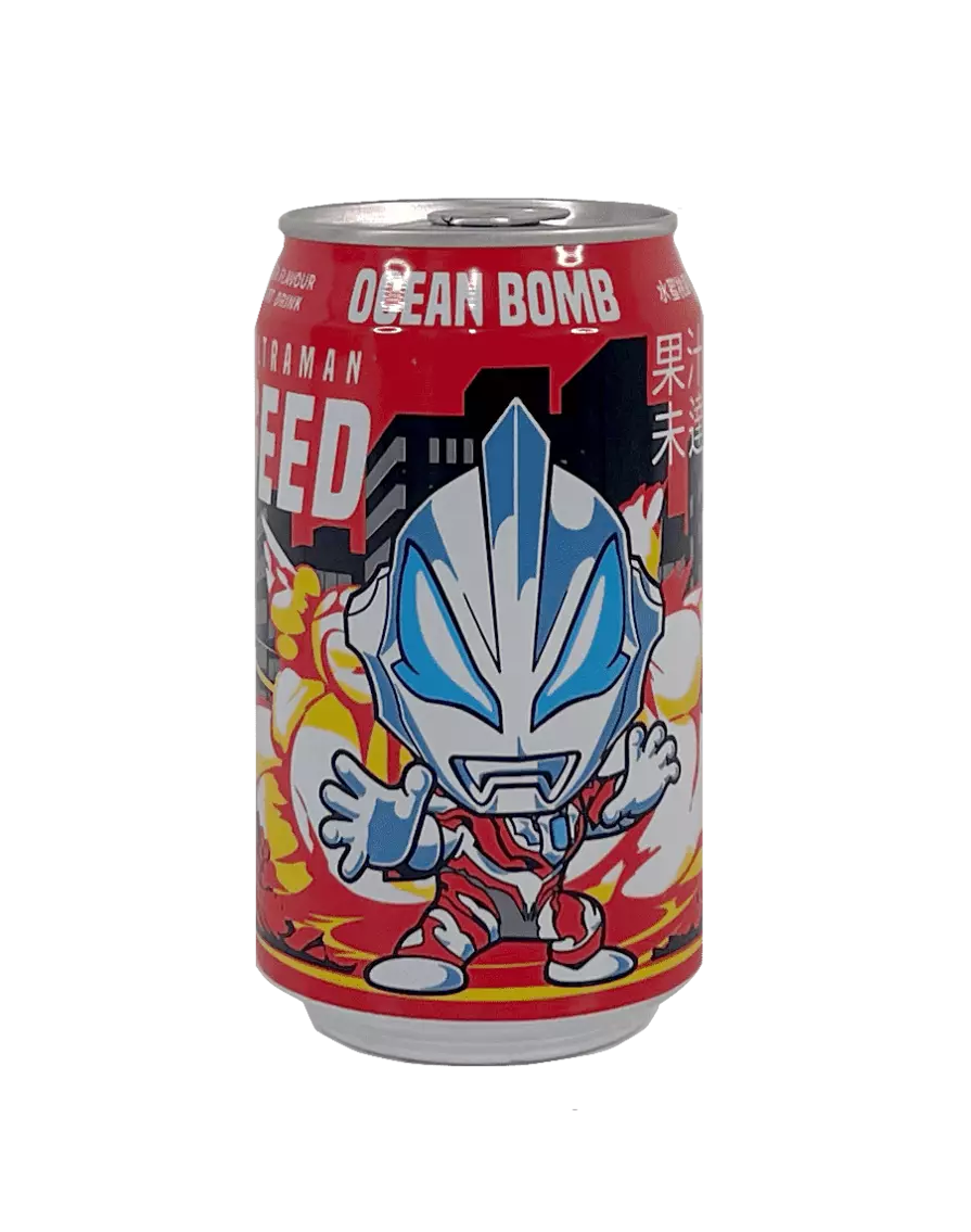 Ocean Bomb Ultraman Sparkling Yogurt Drink With Peach Flavour 320ml China