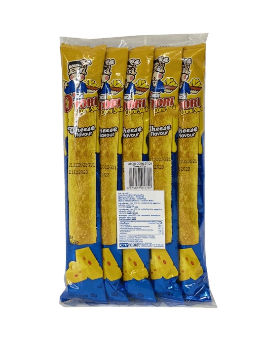 Corn Snacks Stick Cheese Flavor 5x12g O'Tori Thailand