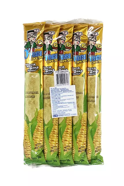 Corn Snacks Stick Corn Soup Flavor 5x12g O'Tori Thailand