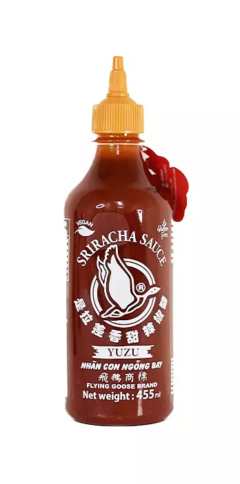Sriracha Chilisås Med Yuzu Smak 455ml Flying Goose Thailand