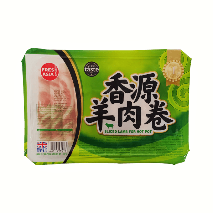 Lamb Slices For Hotpot/Grill/Wok Frozen 400g Freshasia Food UK
