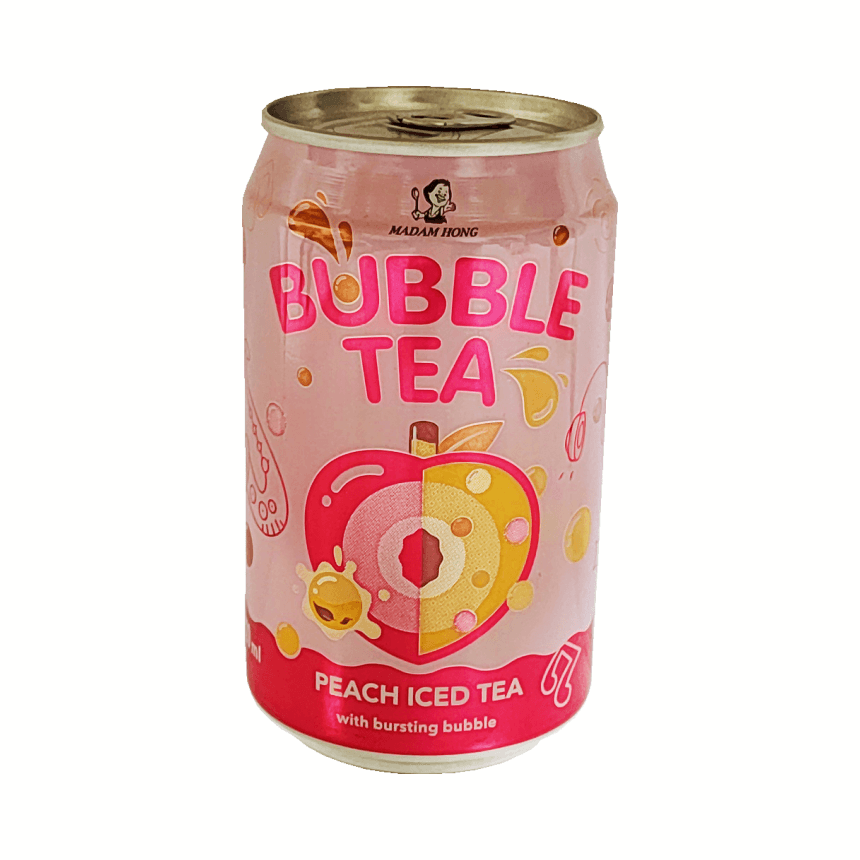 Dryck Bubble Is Te Peach Smak 320ml Madam Hong Taiwan