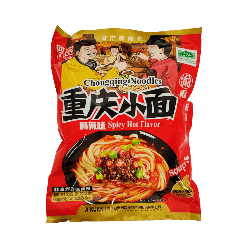 重庆小面 方便面 麻辣味 100g 阿宽 中国